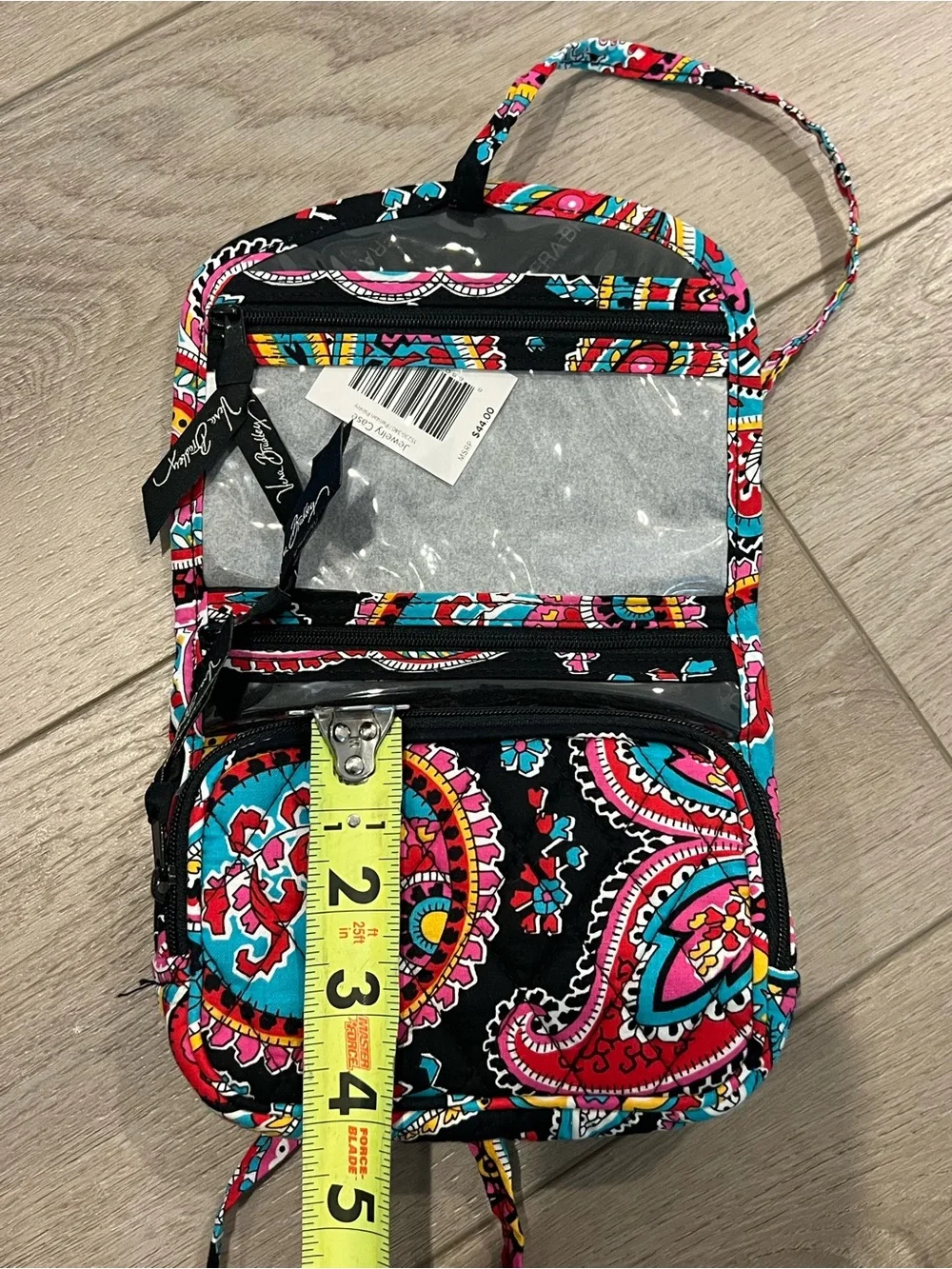 Vera Bradley Jewelry Travel Case Black and Pink Parisian Paisley NWT